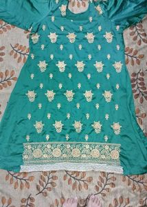 Green Kurti Pajama