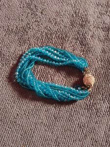 Sparkling Teal Beaded Bracelet