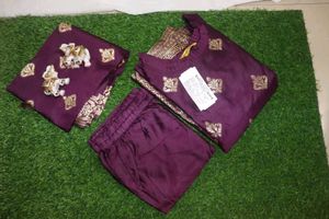 Maroon Embroidered 3-Piece Suit