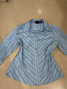 Striped Button-Down Top