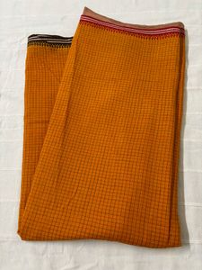 Checked Pure Cotton Saree