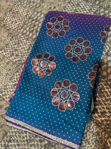 Purple &amp; Blue Saree