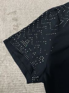 ELLE - Chic Black Embellished Top
