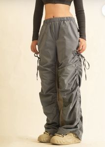 Grey Parachute Pants