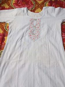 White Embroidered Tunic Dress