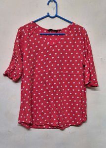 Red Polka Dot Top - Size M