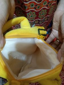 Yellow Cartoon Applique Work Sling Bag. Fixed Rate