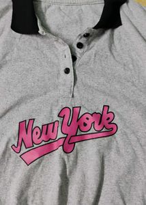 Grey Crop T-shirt