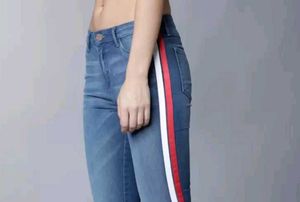 Blue Denim Capri Women