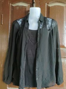 Black Transperent Tops