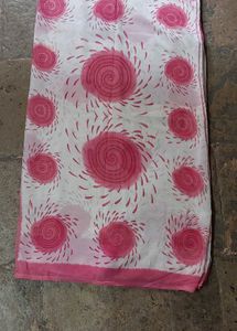 Pink Floral Saree