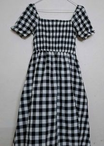 Gingham Urbanic Midi Dress With Slit