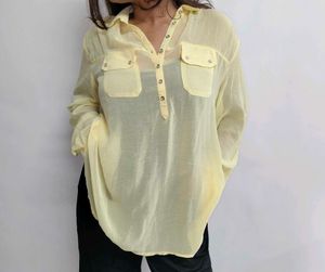Lime Yellow Sheer & Chicken Shirt