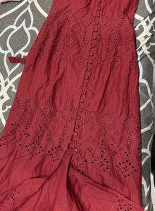 Red Dress with Buttons