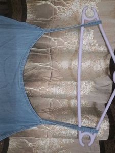 Chic Blue Denim Tiered Maxi Dress