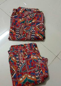 Red Pattren Co-ords Set