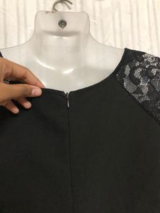 Eiki  Black Half Sleeve Dress