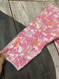 Pink Floral Kurta Set