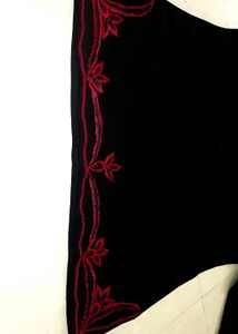 Embroidered Black Top - Size M