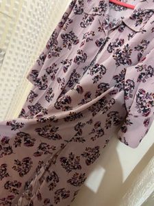 Magenta Collared Kurti