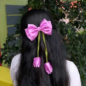 Red Cherry Hair Bow