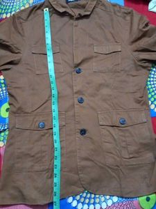 R&amp;G Brown Button-Up Thick Shirt