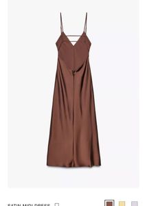 Zara Satin Midi Dress