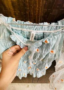 embroidered crop top