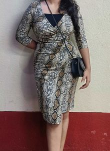 SNAKEPRINT BODYCON DRESS