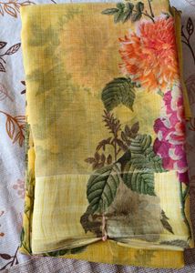 Yellow Floral Saree