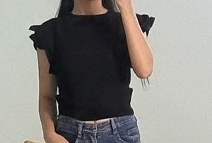 Zara Double Layer Sleeve Top