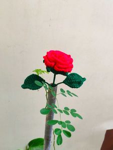 Crochet Red Rose - Handmade