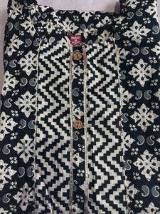 Black Printed Kurta Set