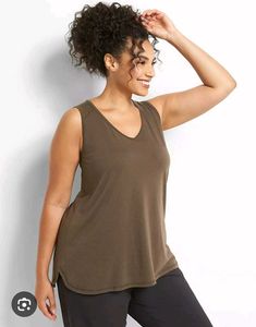 Brown Sleeveless Tank Top