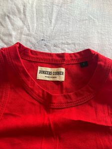 Red 'Fragile' Graphic Tank Top