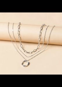 Layered Silver Chain Necklace