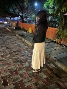 Tan Korean LONG SKIRT + Free Gift