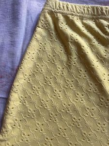 Yellow Ruffle Mini Skirt