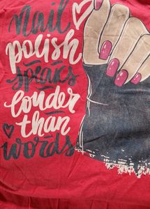 A Round Nack Rose Coloured Tshirt