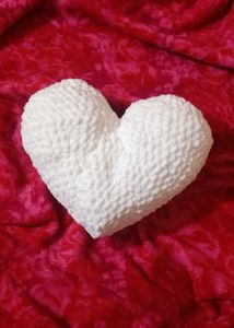 White Heart-Shaped Pillow