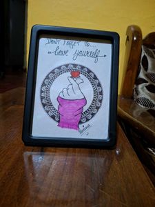 Love Yourself Table Framed Art