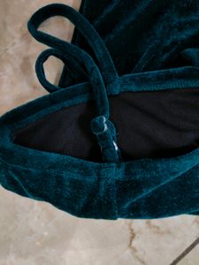 Teal Velvet Bodycon Dress
