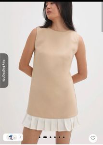 Newme Classy Beige Mini dress