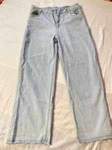 Wide Leg Light Wash Jeans