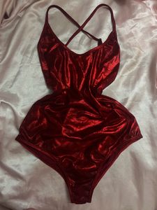 Red Metallic 🥀Bodysuit/Swimsuit Sexy💋❤️‍🔥
