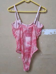 Ruched Pink Bodysuit