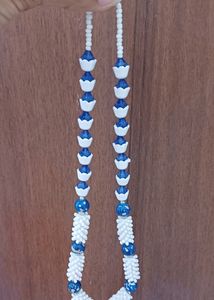 White And Blue Pearl Necklace