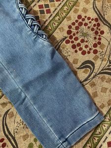 blue straight jeans