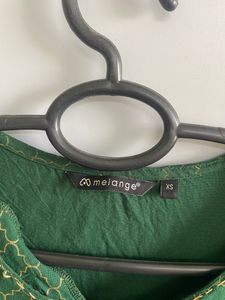 Melange Green Gold Work Kurti ✨