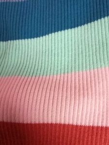 Striped Ribbed Knit Crop Top